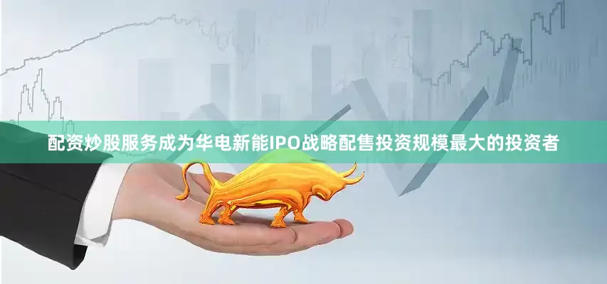 配资炒股服务成为华电新能IPO战略配售投资规模最大的投资者